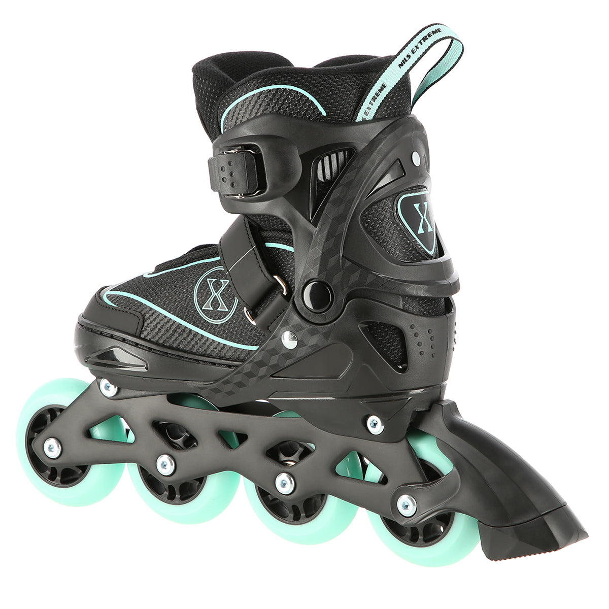 ROLKI REGULOWANE ROZM.39-42 CZARNO/NIEBIESKIE NILS EXTREME NA11008OUTLET