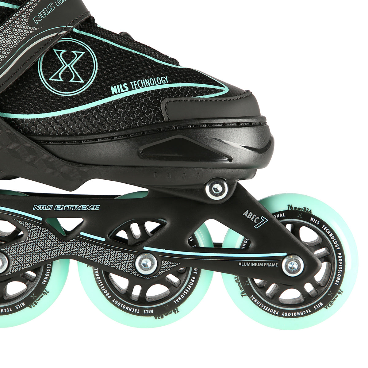 ROLKI REGULOWANE ROZM.39-42 CZARNO/NIEBIESKIE NILS EXTREME NA11008OUTLET