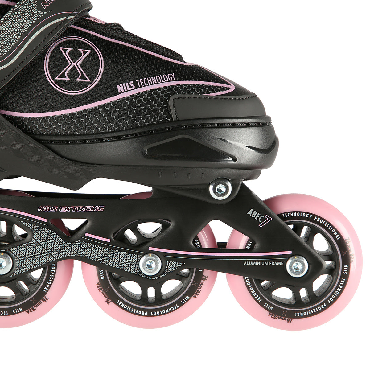 ROLKI REGULOWANE ROZM.35-38 CZARNO/RÓŻOWENILS EXTREME NA11008OUTLET