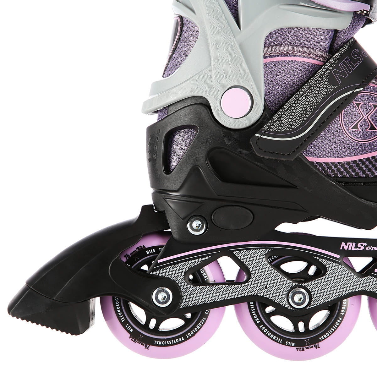 ROLKI  NA11008 SZARO-FIOLETOWY NILS EXTREME