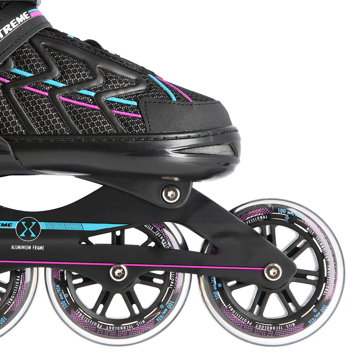 NA1128 CZARNO-FIOLETOWE ROLKI NILS EXTREME