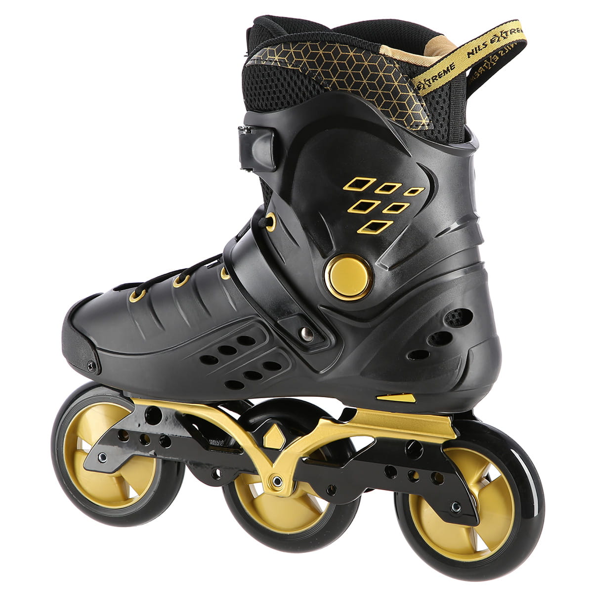 NA20006 CZARNO-ZŁOTE SLALOMOWE ROLKI NILS EXTREME