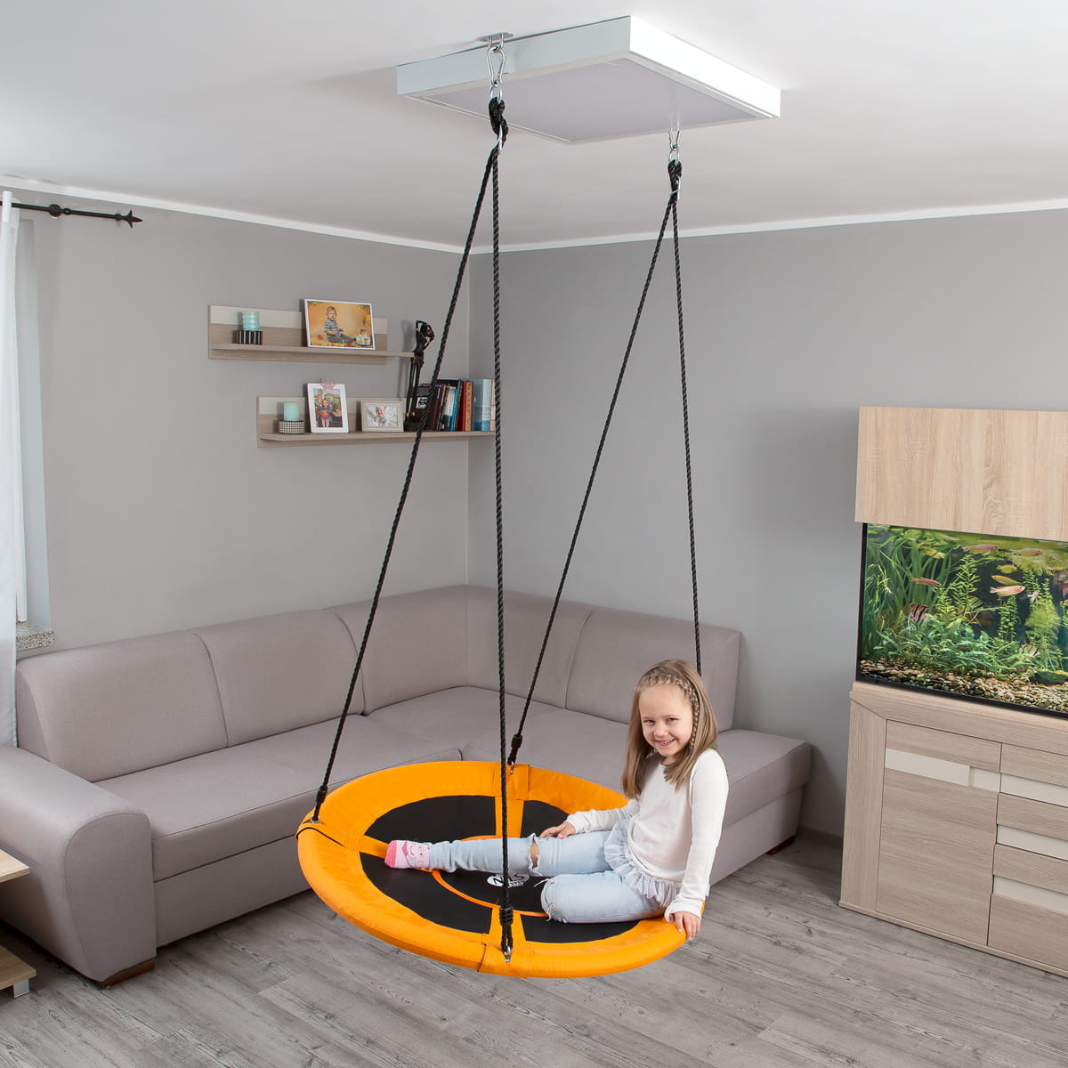 NB5031 ORANGE ŚR.100 CM BOCIANIE GNIAZDO HUŚTAWKA NILS CAMP