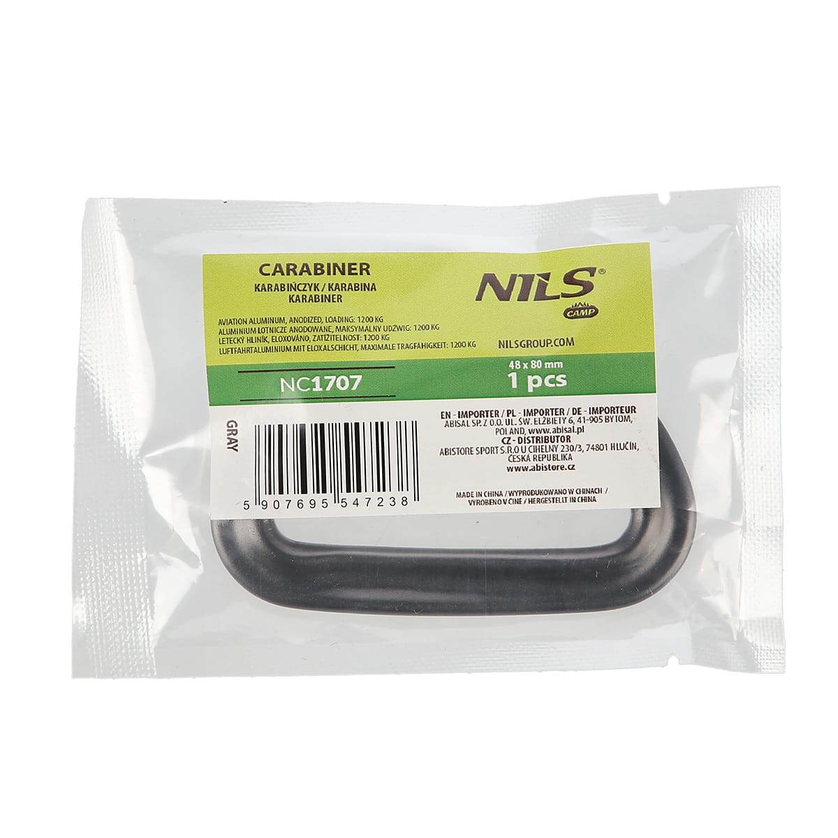 Karabińczyk turystyczny NILS CAMP NC1707 aluminiowy 12 kN