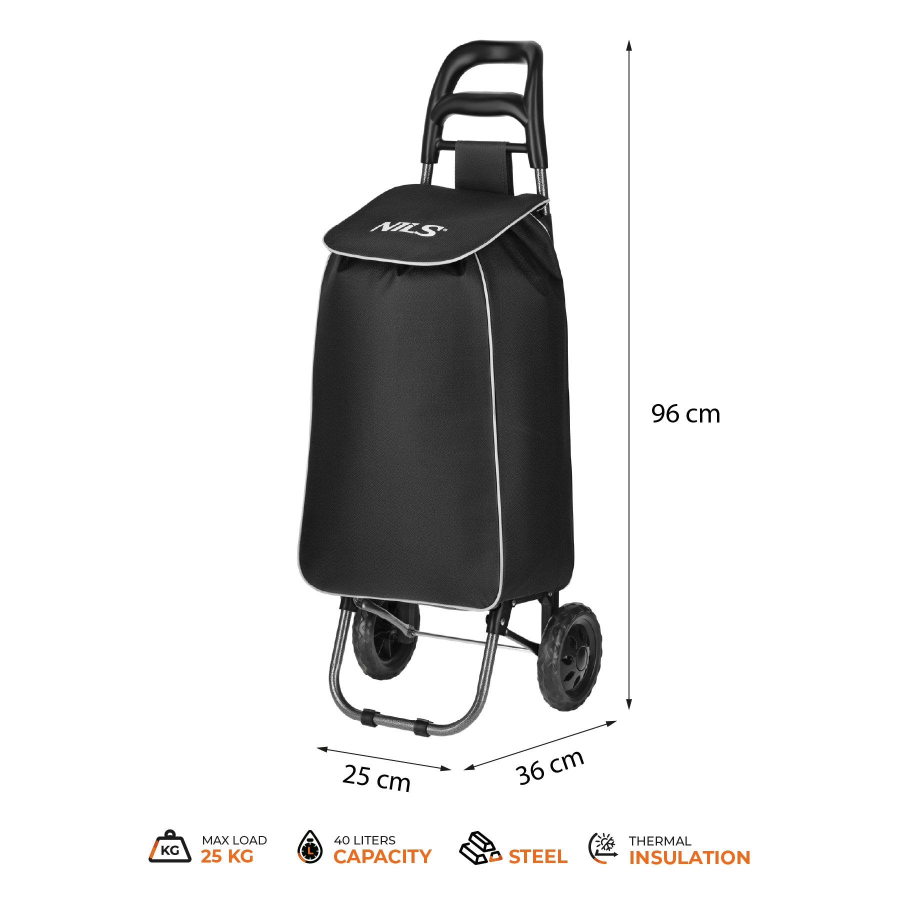 WÓZEK NA ZAKUPY TERMICZNY 40L NILS NC17106