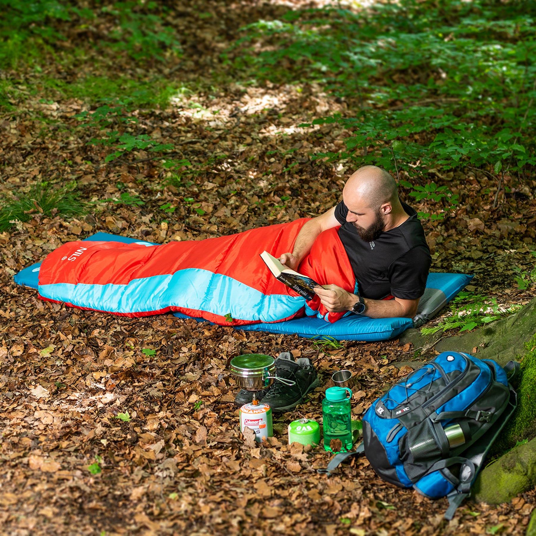 Śpiwór turystyczny typu mumia z pokrowcem kompresyjnym NILS CAMP NC2012
