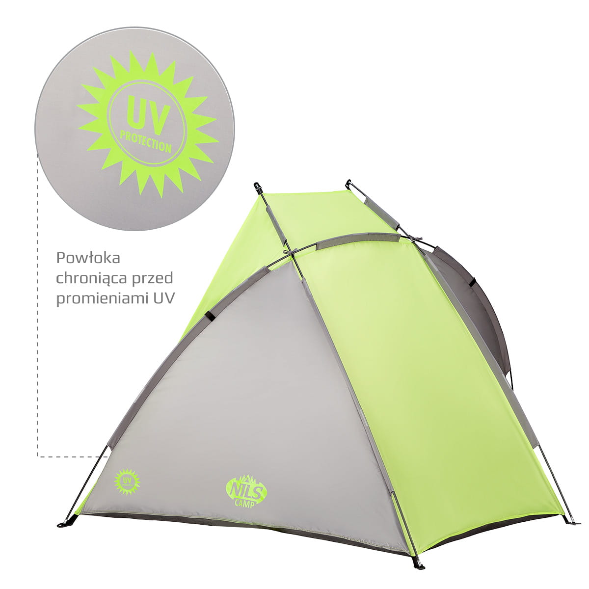 Namiot plażowy NILS CAMP NC3039 z podłogą i ochroną UV