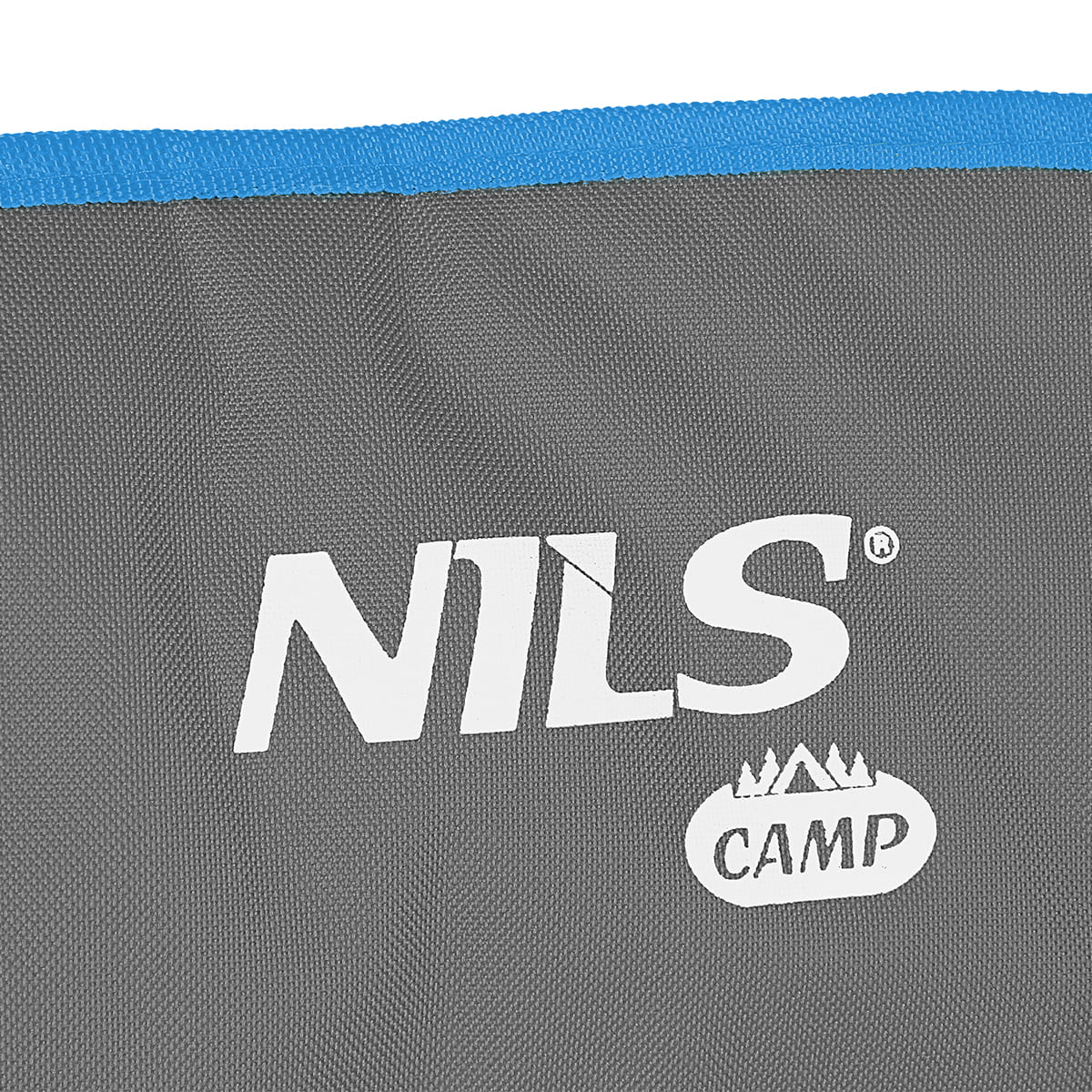 Krzesło turystyczne szaro-niebieskie NILS CAMP NC3079 składane z uchwytem na kubek