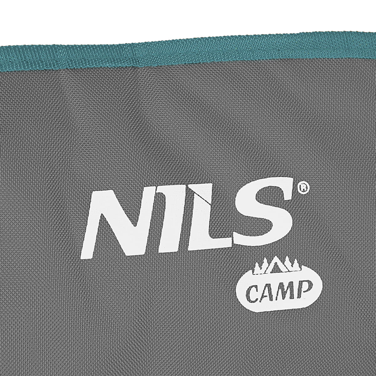 Krzesło turystyczne szaro-zielone NILS CAMP NC3079 składane z uchwytem na kubek