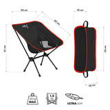 KRZESŁO SKŁADANE ULTRALIGHT ZIELONE NILS CAMP NC3320