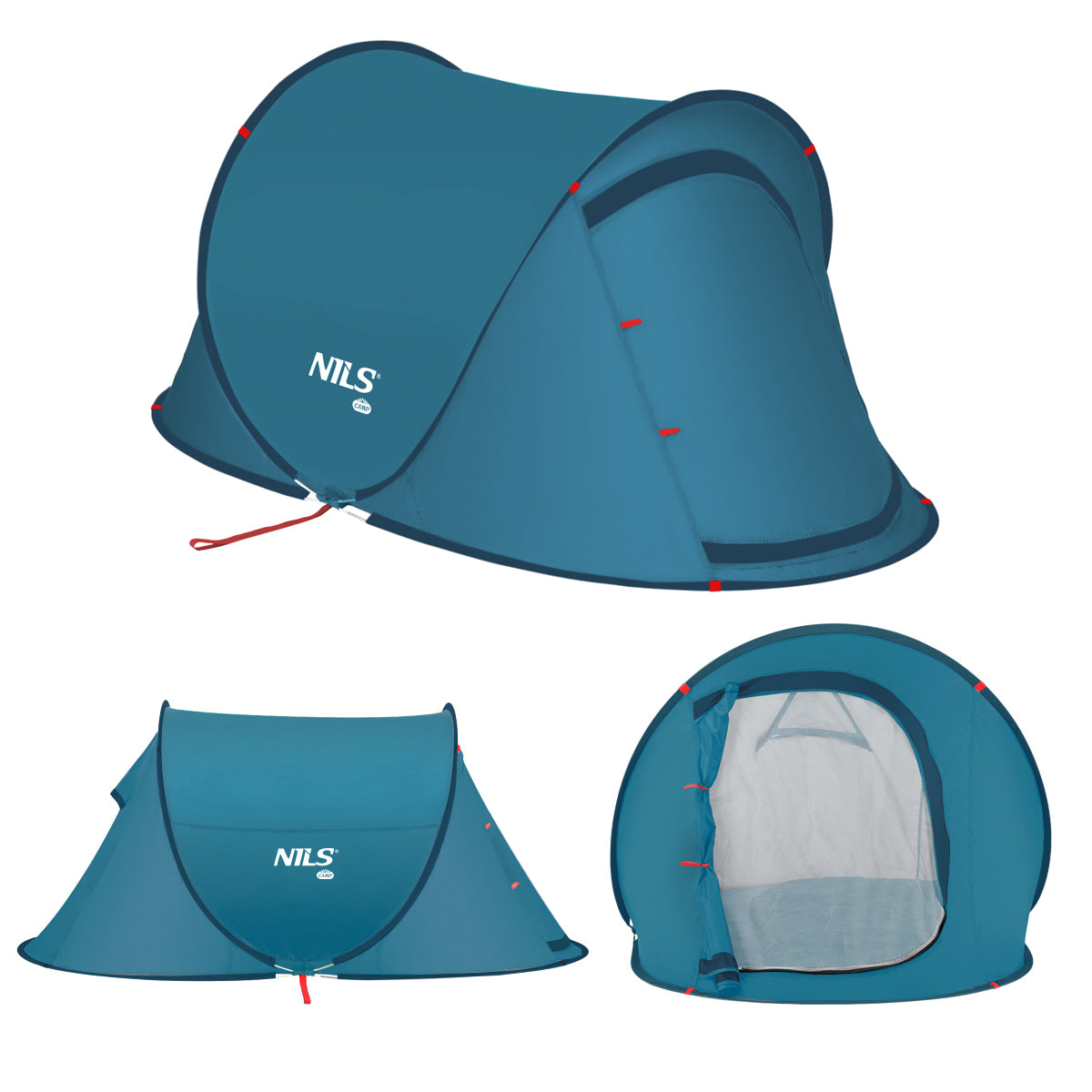 NAMIOT 2-OSOBOWY SAMOROZKŁADAJĄCY POP-UP NILS CAMP NC3743