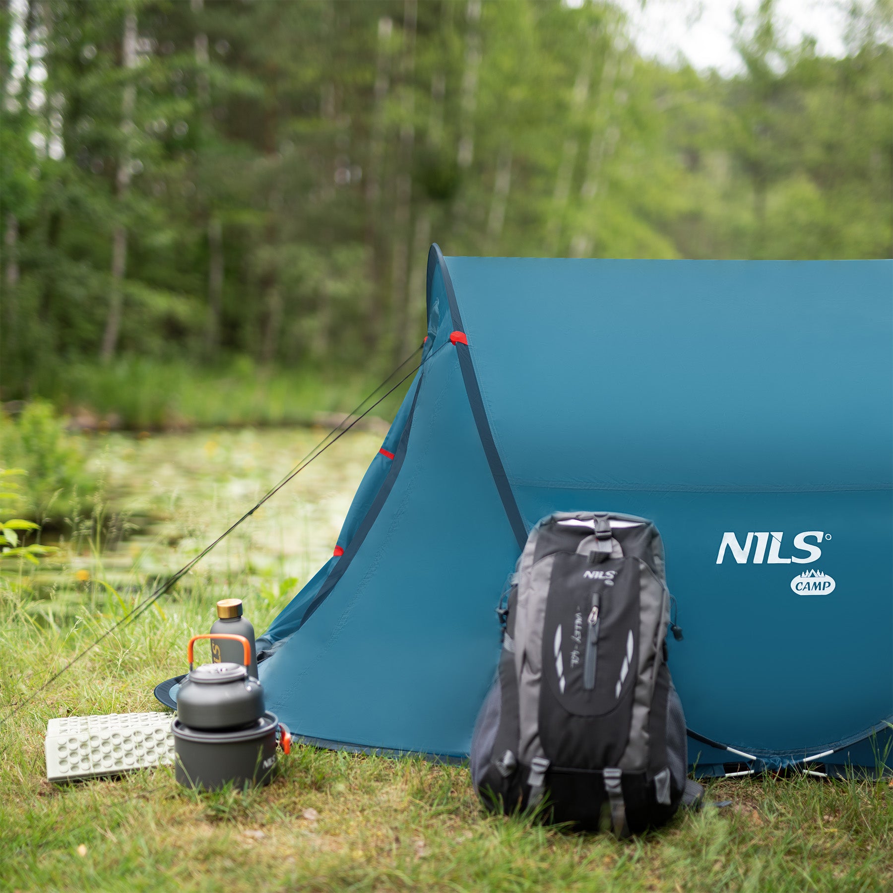 NAMIOT 2-OSOBOWY SAMOROZKŁADAJĄCY POP-UP NILS CAMP NC3743