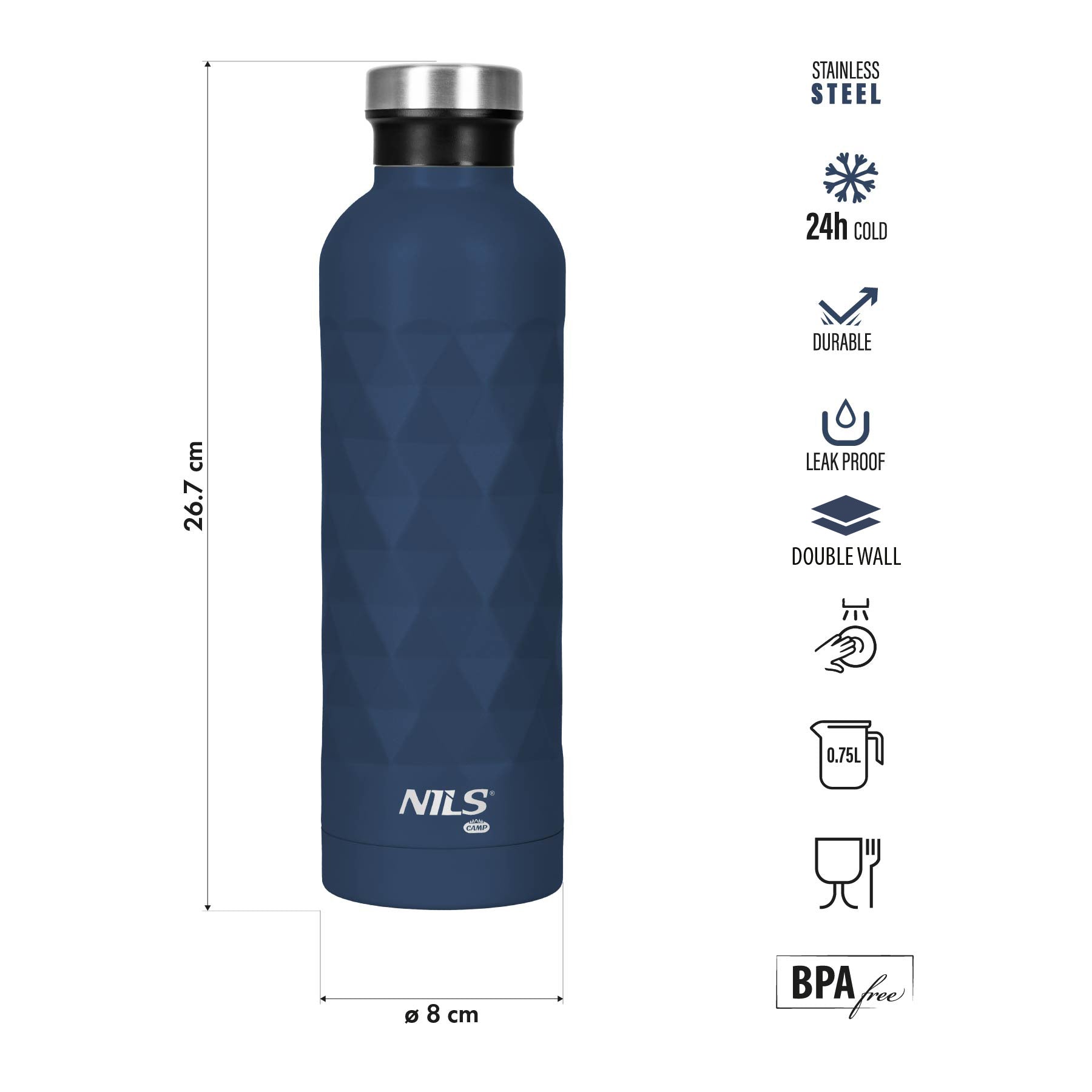 BUTELKA TURYSTYCZNA 750ML NILS CAMP NC3805