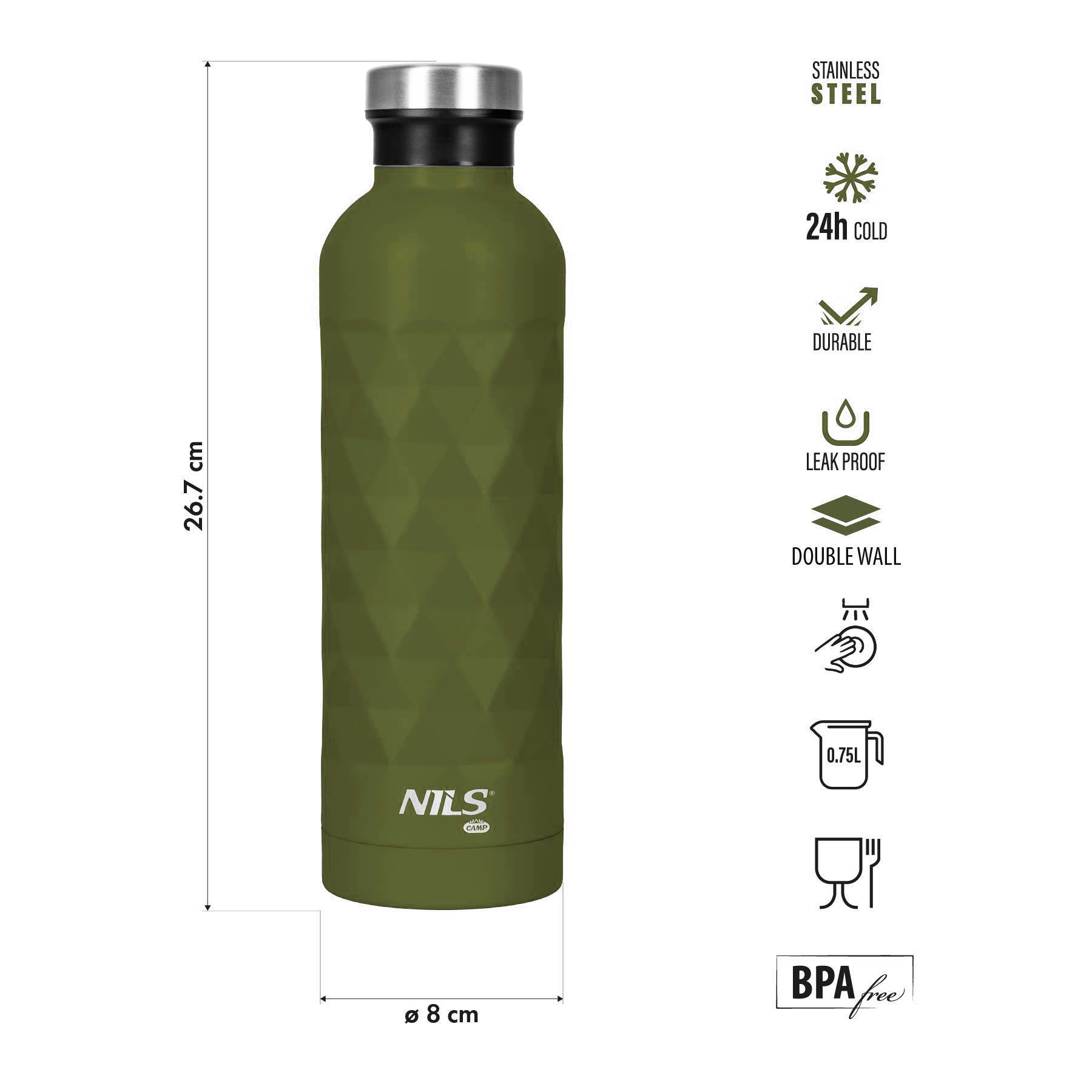 BUTELKA TURYSTYCZNA 750ML NILS CAMP NC3805
