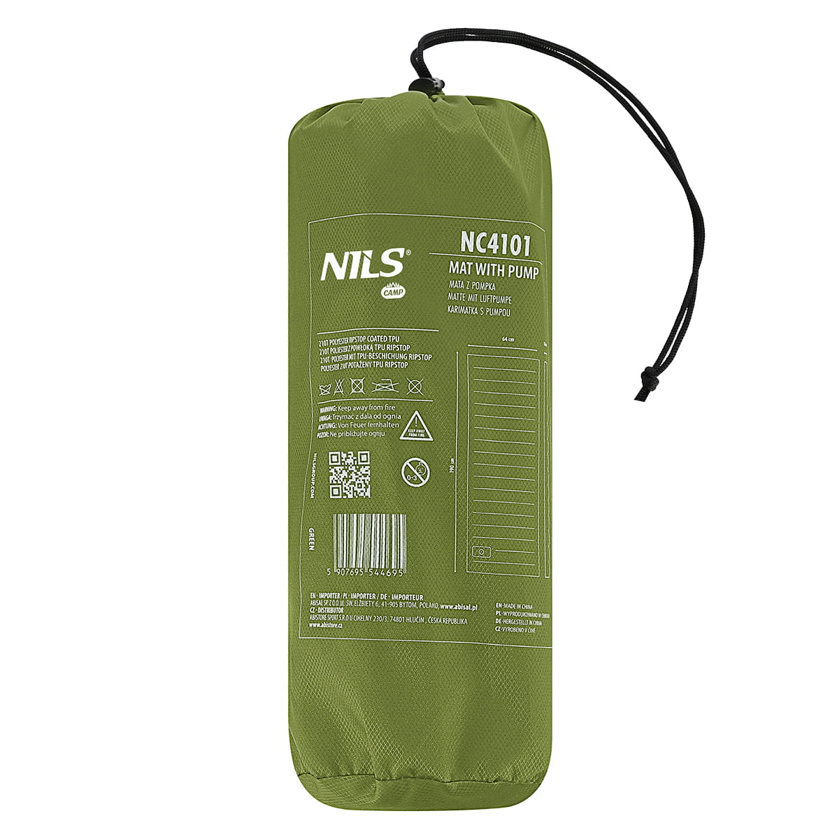 MATA Z WBUDOWANĄ POMPKĄ NILS CAMP NC4101 ZIELONA