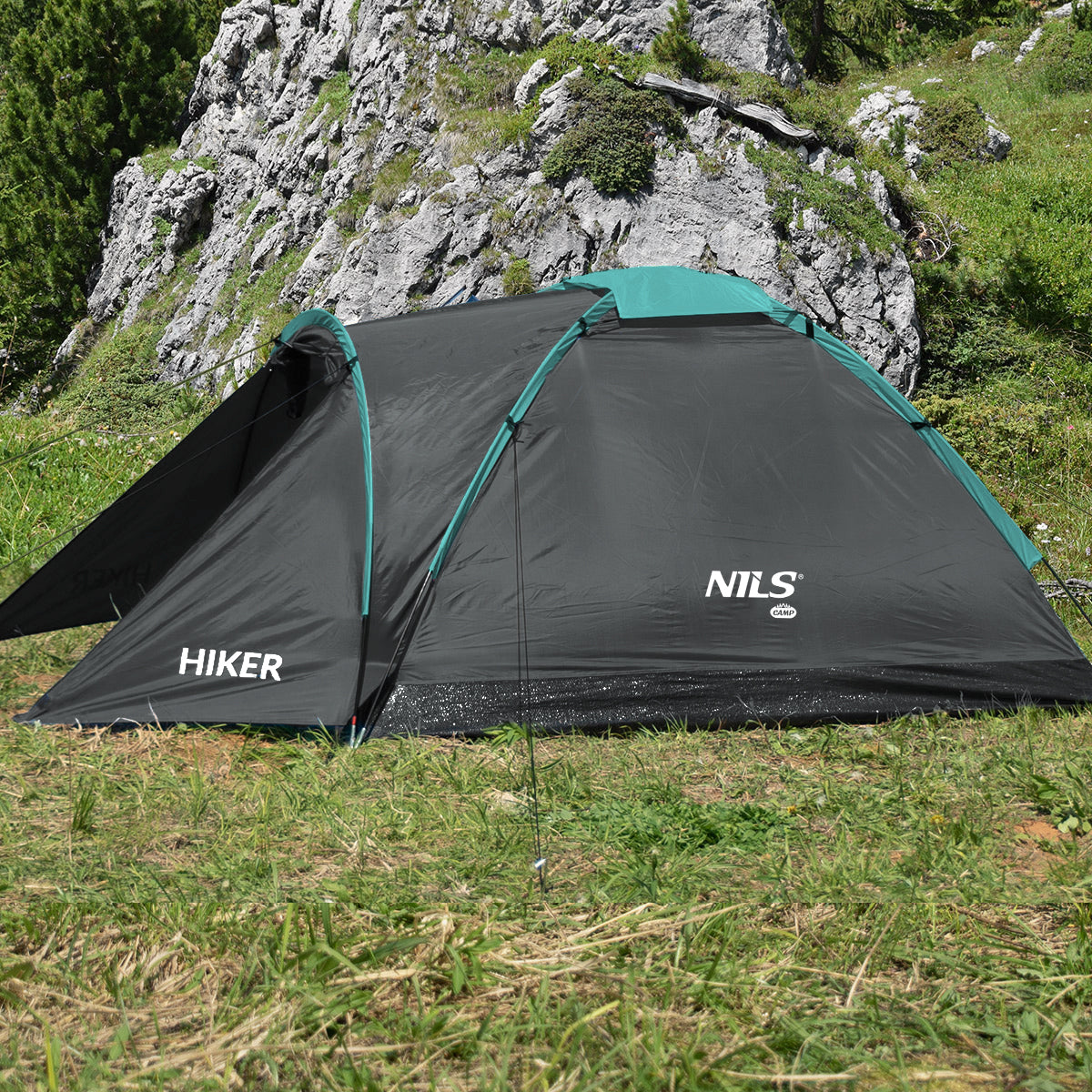 Namiot turystyczny NILS CAMP NC6010 Hiker 2-osobowy  szary