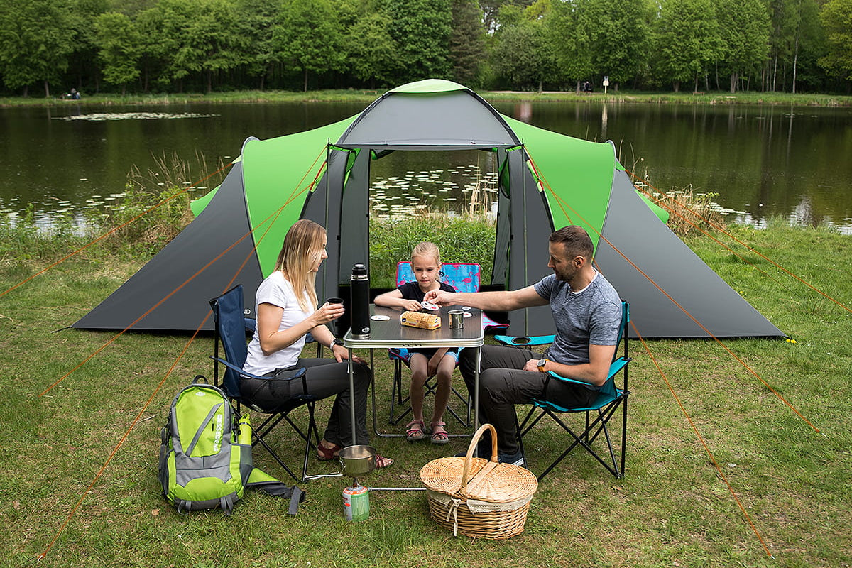 Namiot Turystyczny NILS CAMP NC6431 Highland IV Zielony  4-osobowy 4000 mm Outlet