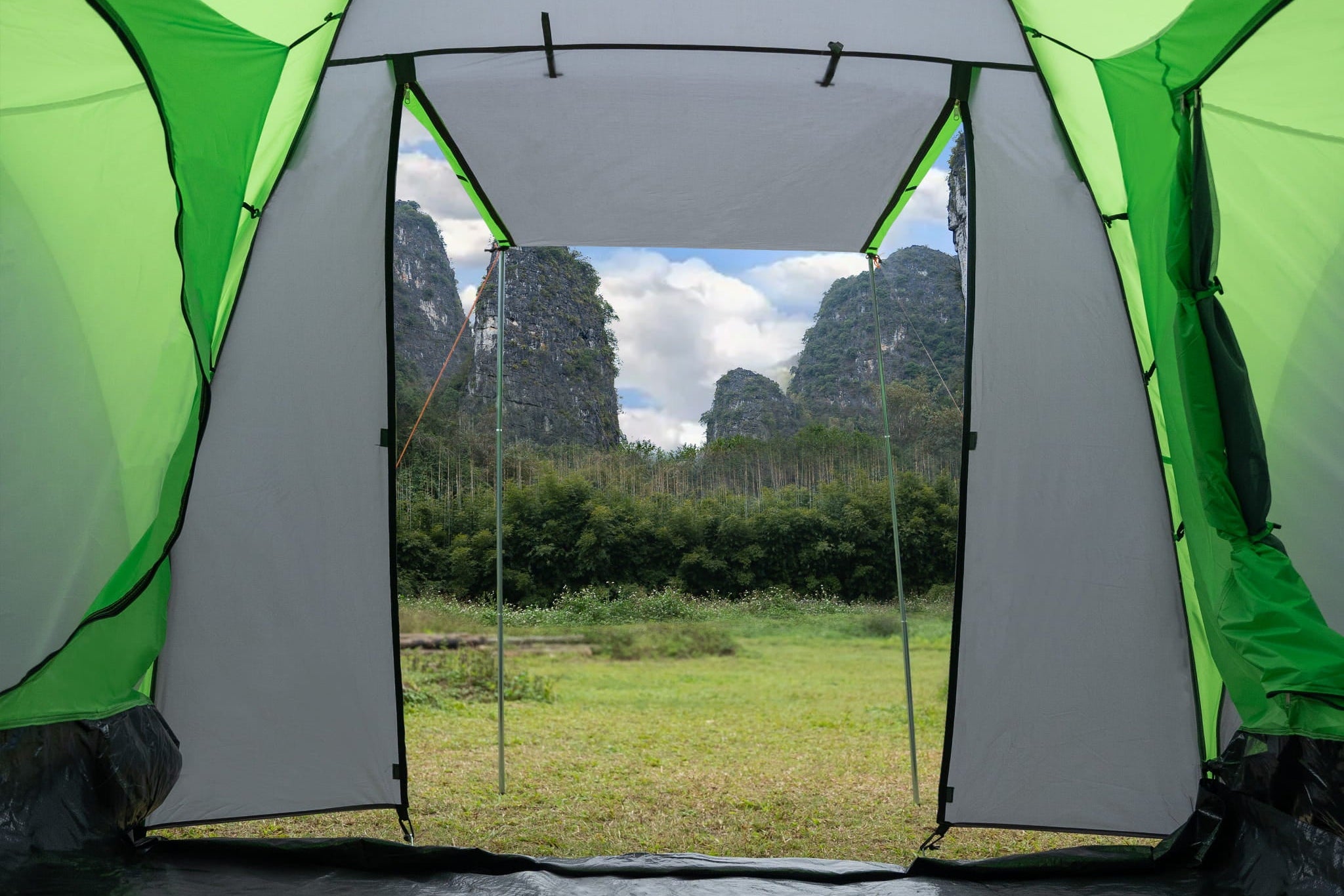 Namiot Turystyczny NILS CAMP NC6431 Highland IV Zielony  4-osobowy 4000 mm Outlet