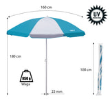 Parasol plażowy NILS CAMP NC7813 180 cm z ochroną UV SPF 40+