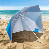 Parasol plażowy NILS CAMP NC7822 XL z klapami bocznymi i ochroną UV SPF 40+