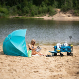 Parasol plażowy NILS CAMP NC7822 XL z klapami bocznymi i ochroną UV SPF 40+