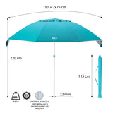 Parasol plażowy NILS CAMP NC7822 XL z klapami bocznymi i ochroną UV SPF 40+