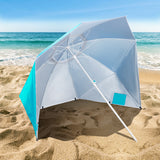 Parasol plażowy NILS CAMP NC7822 XL z klapami bocznymi i ochroną UV SPF 40+