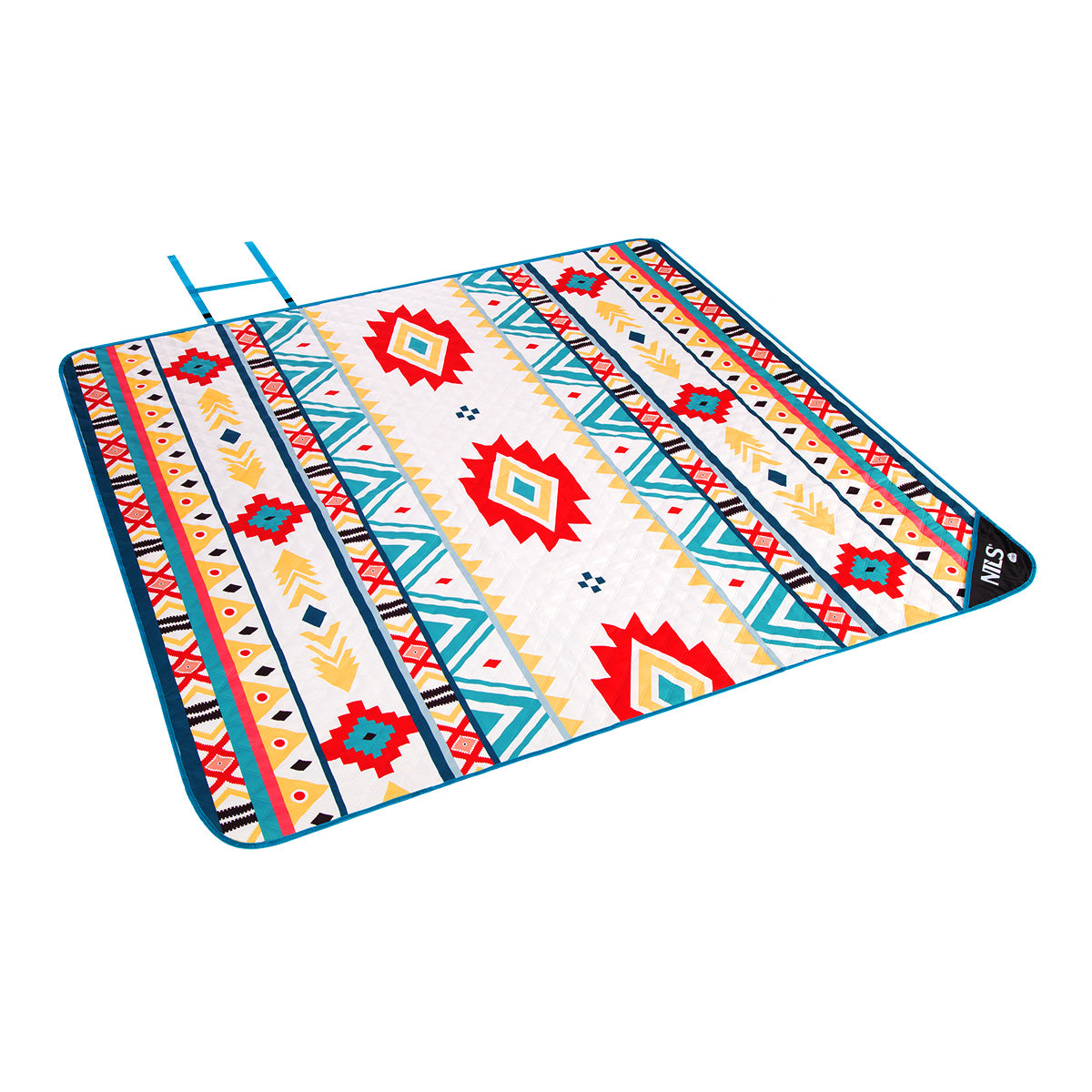 DUŻY KOC PIKNIKOWY PLAŻOWY AZTECKI WZÓR XXL 250x200cm NILS CAMP NC8022