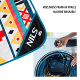 DUŻY KOC PIKNIKOWY PLAŻOWY AZTECKI WZÓR XXL 250x200cm NILS CAMP NC8022