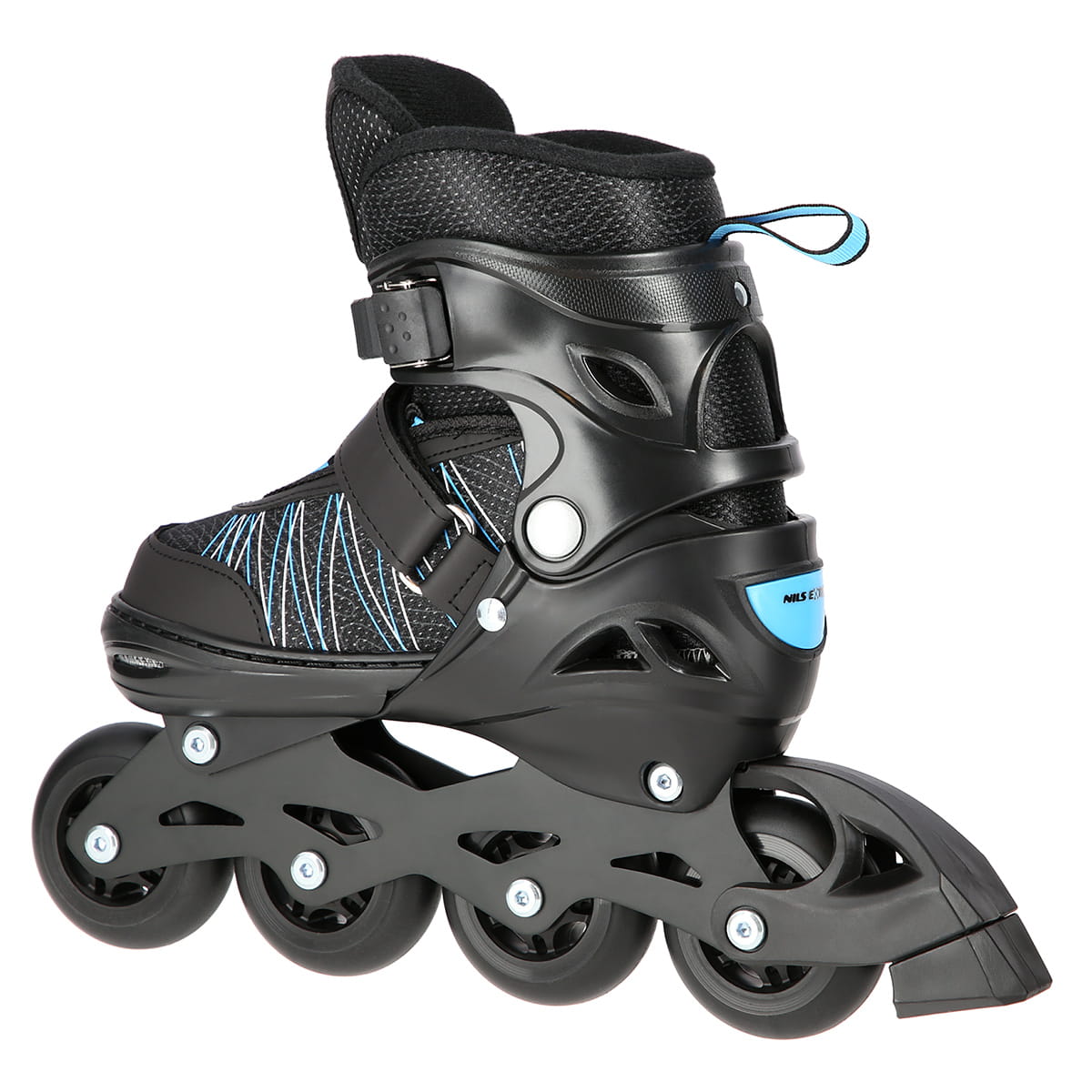 ŁYŻWOROLKI Z WYM. PŁ. HOKEJOWĄ NILS EXTREME NH11912 A 2w1 BLACK/BLUE