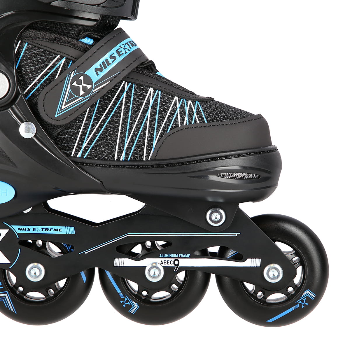 ŁYŻWOROLKI Z WYM. PŁ. HOKEJOWĄ NILS EXTREME NH11912 A 2w1 BLACK/BLUE