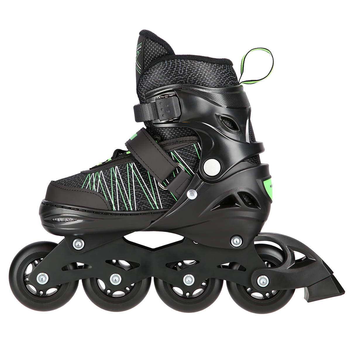 ŁYŻWOROLKI Z WYM. PŁ. HOKEJOWĄ NILS EXTREME NH11912 A 2w1 BLACK/GREEN