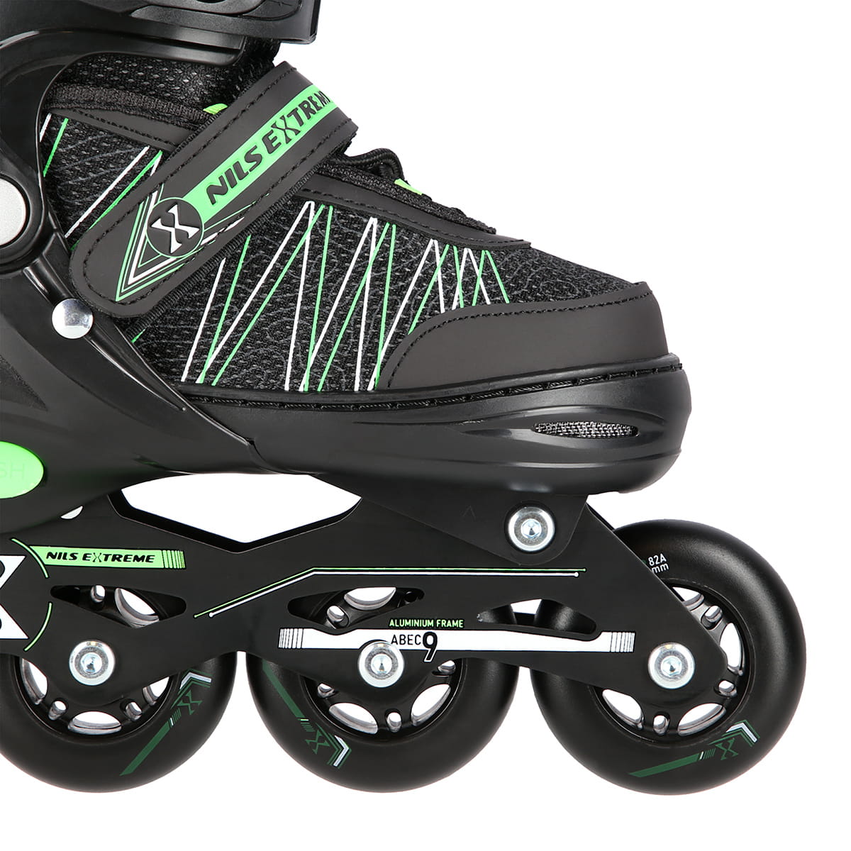 ŁYŻWOROLKI Z WYM. PŁ. HOKEJOWĄ NILS EXTREME NH11912 A 2w1 BLACK/GREEN