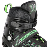 ŁYŻWOROLKI Z WYM. PŁ. HOKEJOWĄ NILS EXTREME NH11912 A 2w1 BLACK/GREEN