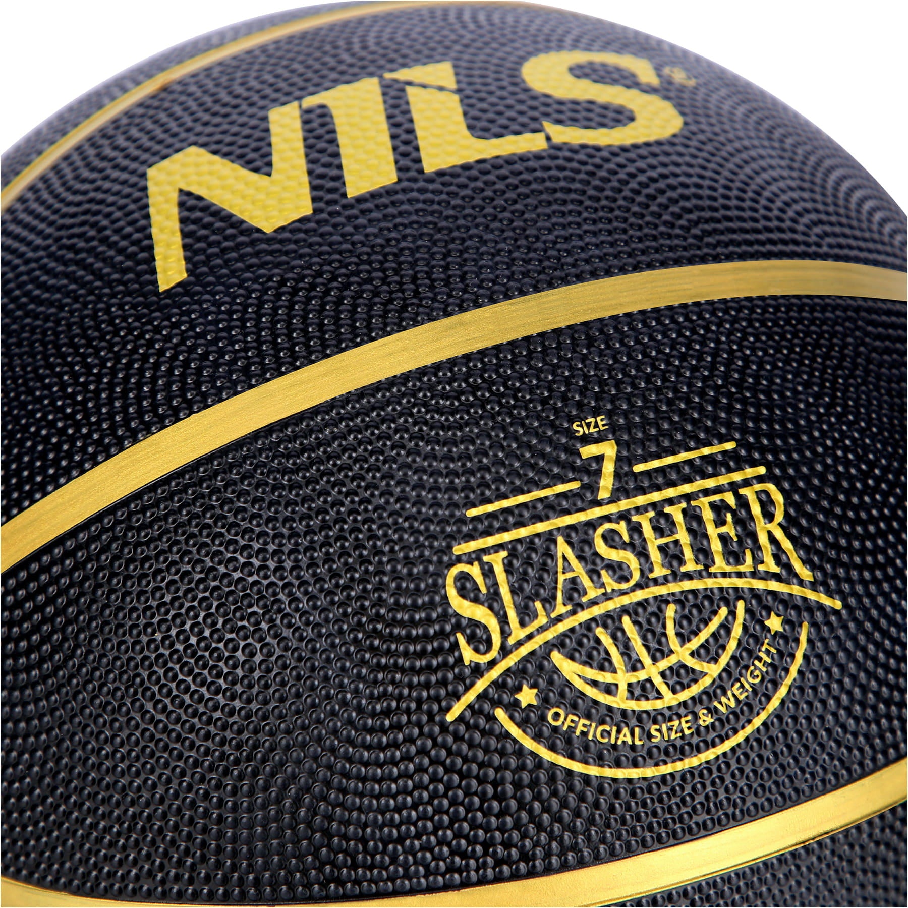 PIŁKA DO KOSZYKÓWKI  CZARNA SLASHER 7 NILS NPK270