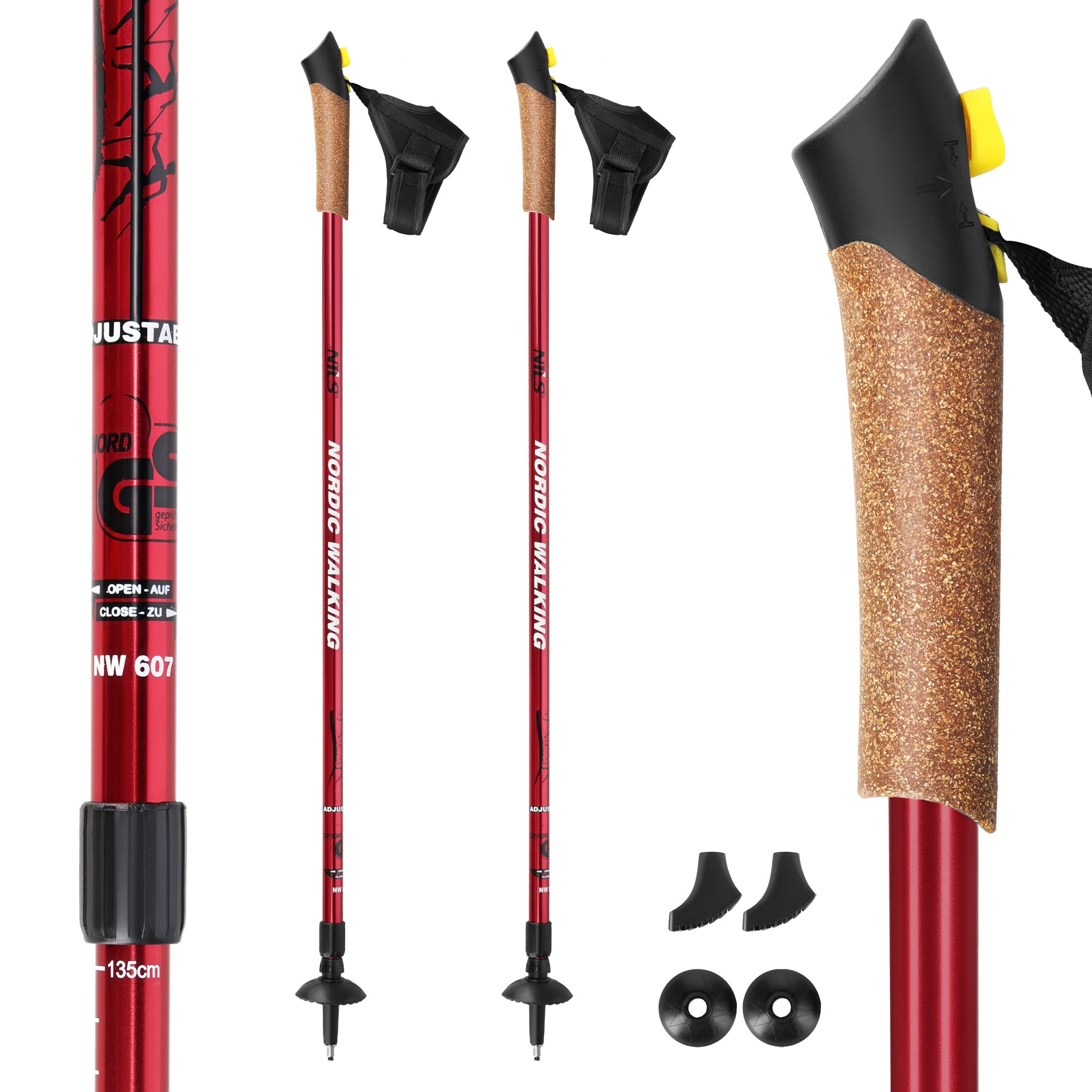 NW607 RED KIJE NORDIC WALKING NILS