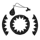 ZESTAW HULA HOP OHA01 BLACK Z WYPUSTKAMI I OBCIĄŻNIKIEM ONE FITNESS + PAS BR125