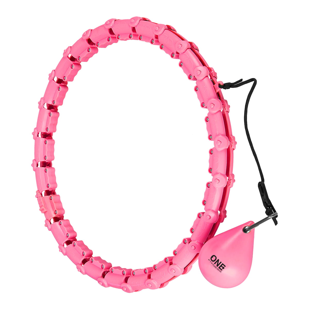 HULA HOP PINK Z WYPUSTKAMI I OBCIĄŻNIKIEM ONE FITNESS OHA02