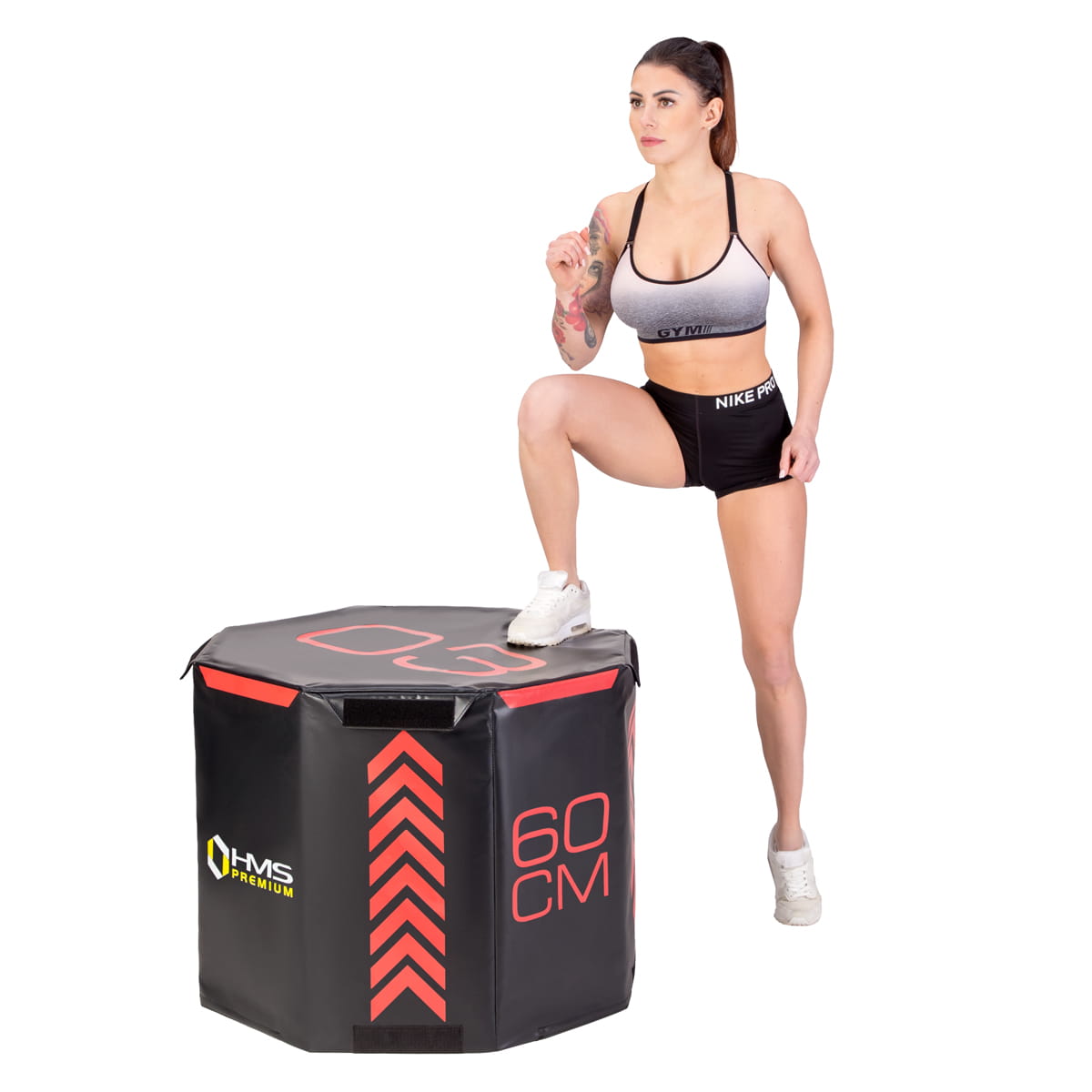 SKRZYNIE PLYOMETRYCZNE OCTAGON SOFT ZESTAW HMS PREMIUM PYOBS01 (3 CZĘŚCI)