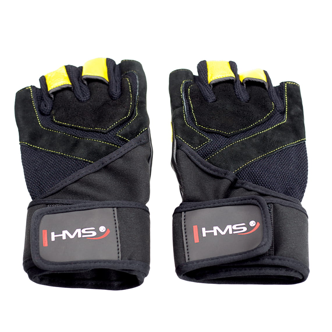RĘKAWICE NA SIŁOWNIĘ RST01 BLACK/YELLOW  HMS