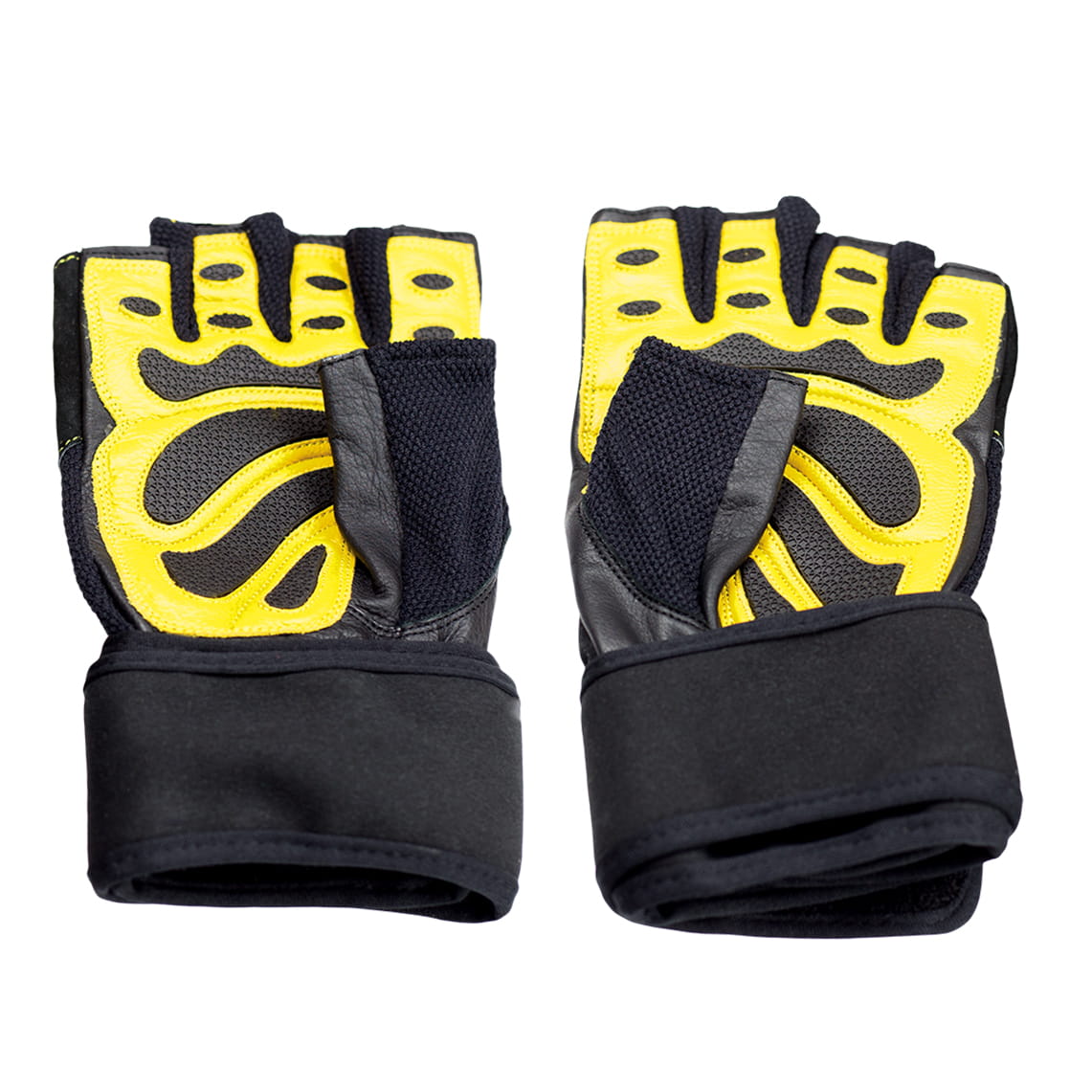 RĘKAWICE NA SIŁOWNIĘ RST01 BLACK/YELLOW  HMS