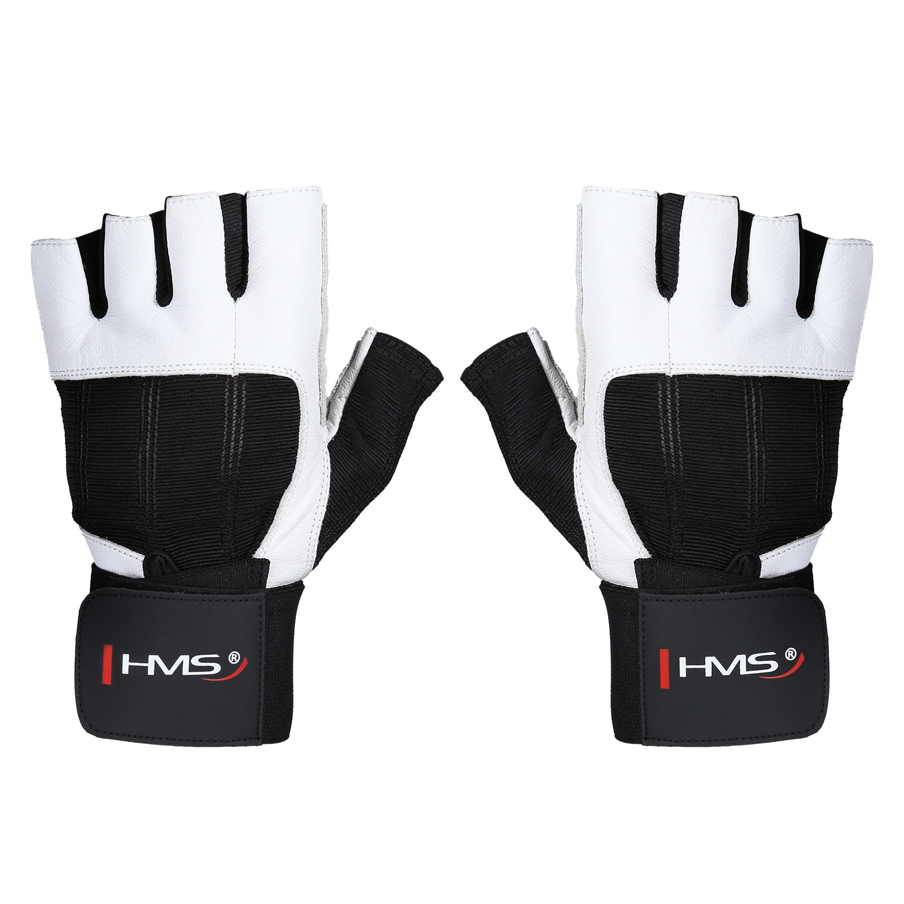 RĘKAWICE NA SIŁOWNIĘ RST04 WHITE-BLACK HMS