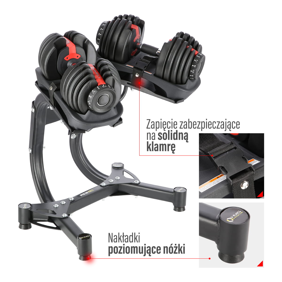 ZESTAW STOJAK STR10 PRO + 2x SR52 HMS