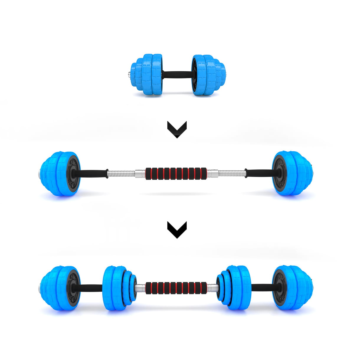 SZTANGIELKI-SZTANGA GUMOWANE 30KG SGGT30BAR HMS