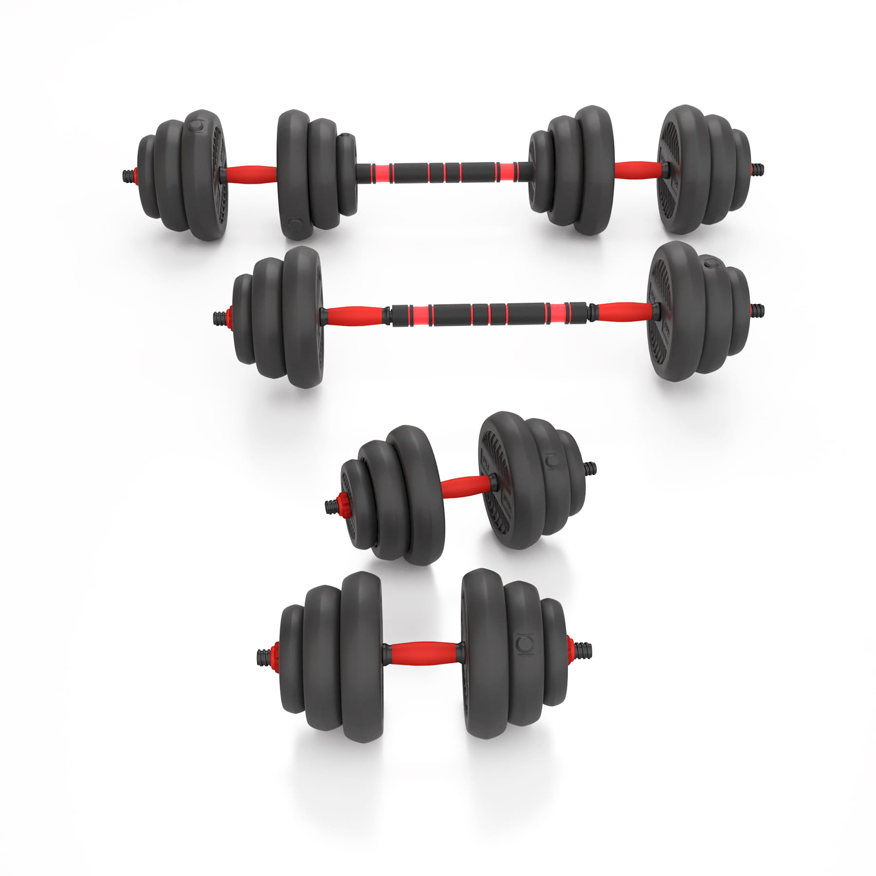 Zestaw treningowy HMS SGN 6w1 hantle, sztanga, kettlebell i podpórki do pompek