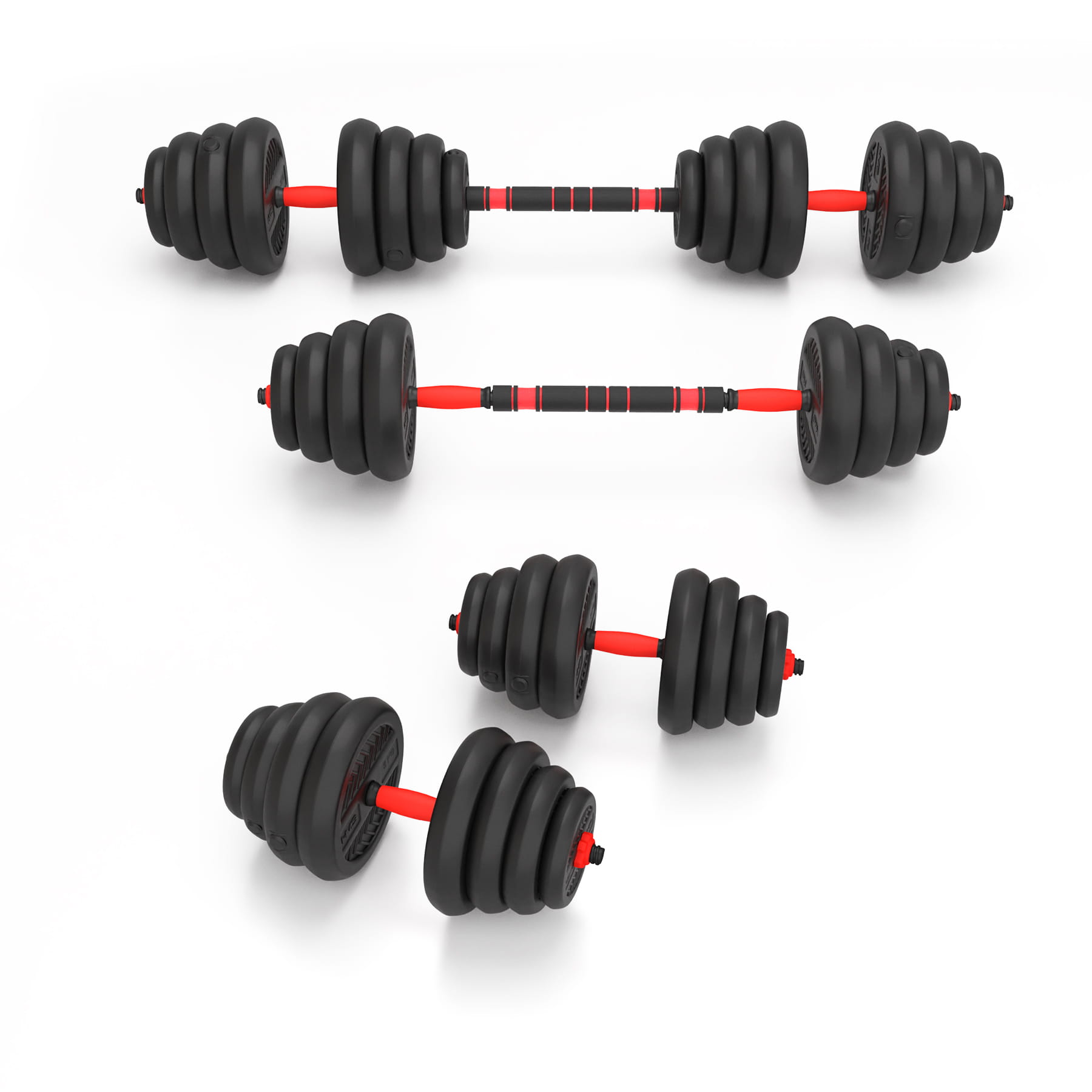 Zestaw treningowy HMS SGN 6w1 hantle, sztanga, kettlebell i podpórki do pompek