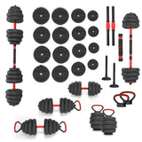 Zestaw treningowy HMS SGN 6w1 hantle, sztanga, kettlebell i podpórki do pompek