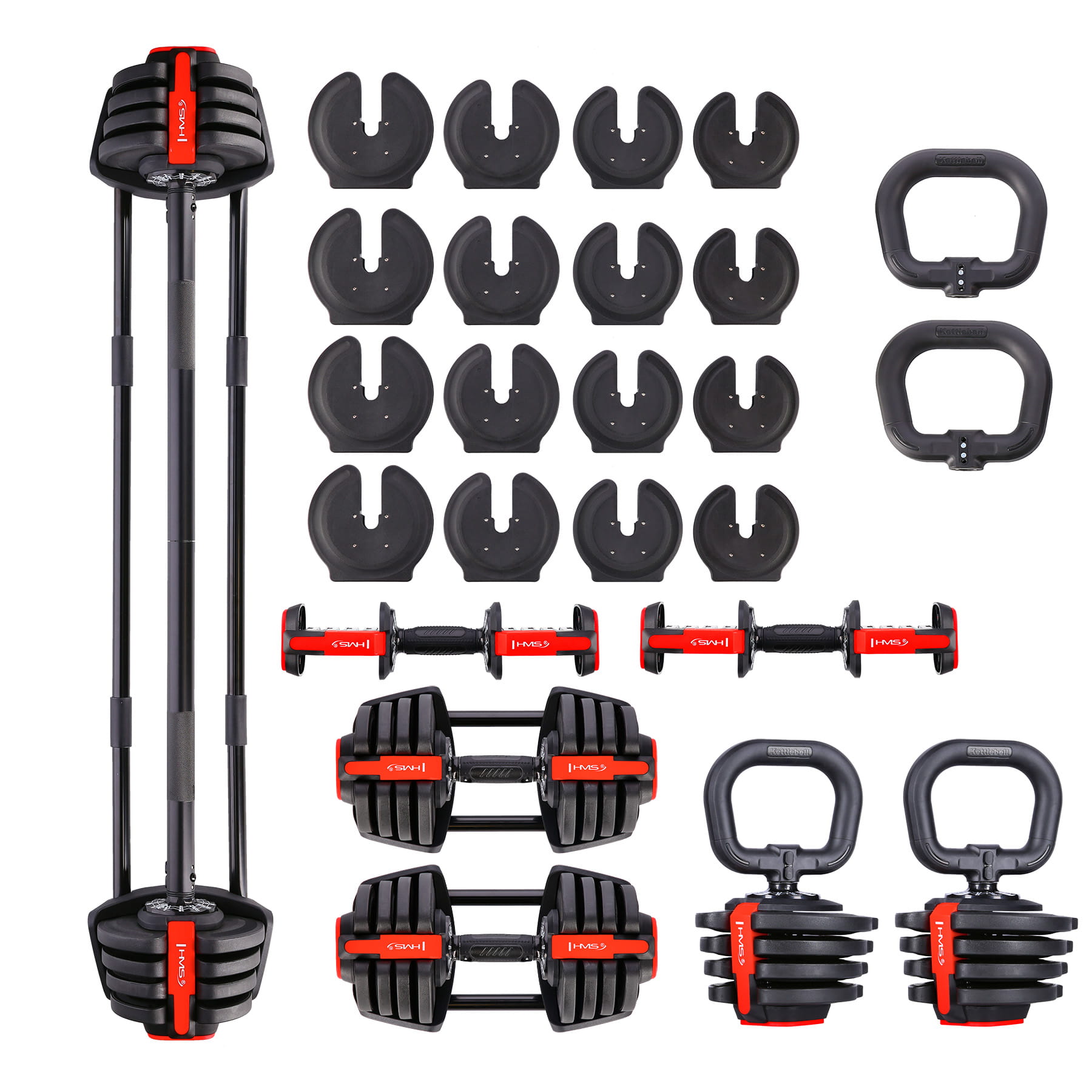 ZESTAW REGULOWANYCH SZTANGIELEK SGR18 PRO SET 41 KG HMS 3w1