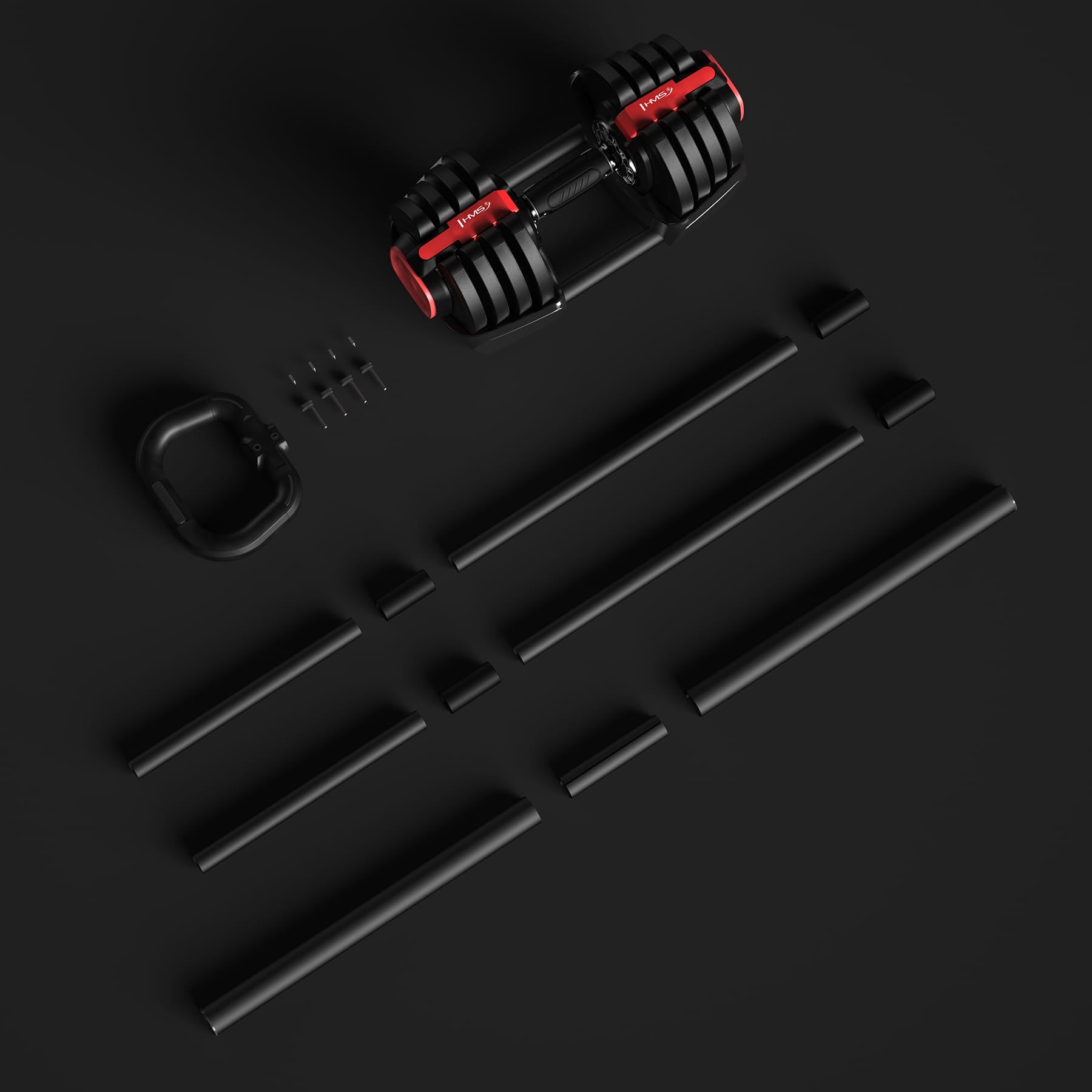 ZESTAW REGULOWANYCH SZTANGIELEK SGR18 PRO SET 41 KG HMS 3w1