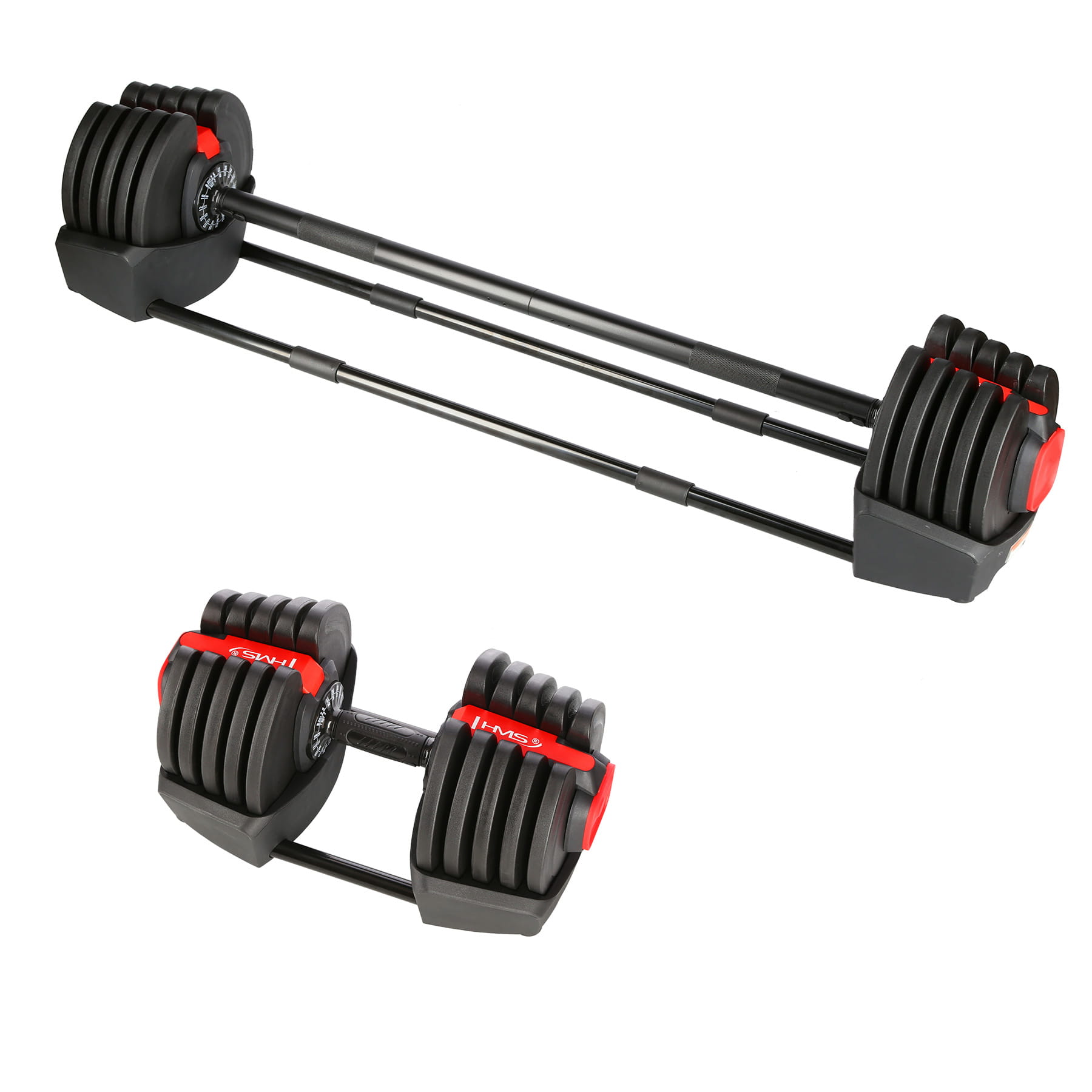 ZESTAW REGULOWANYCH HANLTLI 2w1 HANTLE I SZTANGA 40KG HMS SGR40 PRO